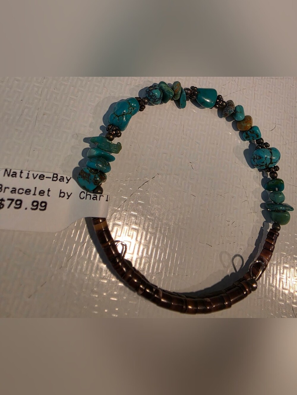 Native Bay Turquoise Nuggets Wrap Bracelet NWT - Picture 4 of 8